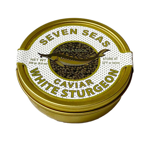 White Sturgeon Caviar 250 gr (8.8 oz ) FREE SHIPPING