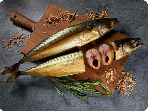 Cold smoked mackerel