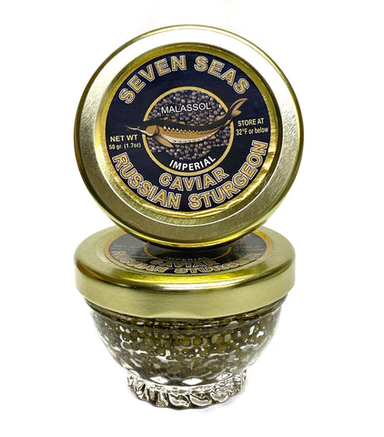 Russian Sturgeon Imperial Caviar 50 grams (1.7 oz) FREE SHIPPING